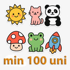 Stickers en Vinilo Impreso 6x6 cm